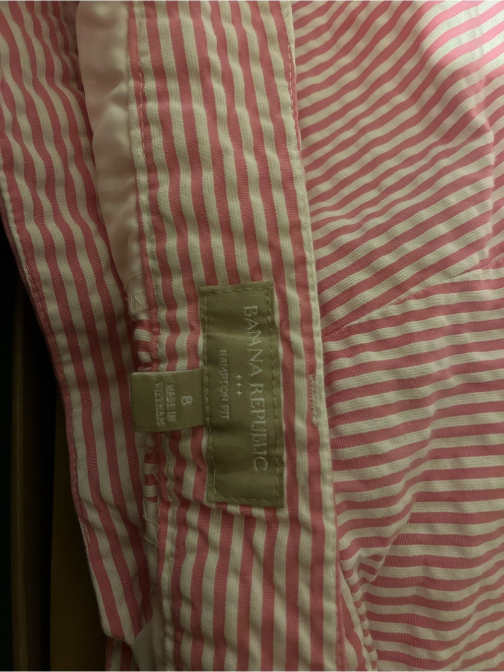 Banana Republic Pink & White Striped Shirt - Picture 4 of 5